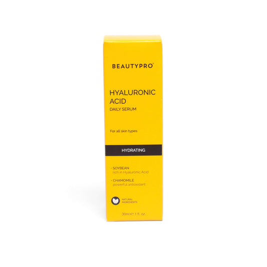 BeautyPro Hyaluronic Acid Daily Hydrating Serum for intense moisture and plump, hydrated skin. Perfect for eco-friendly skincare routines, cruelty-free beauty, and sustainable hydration