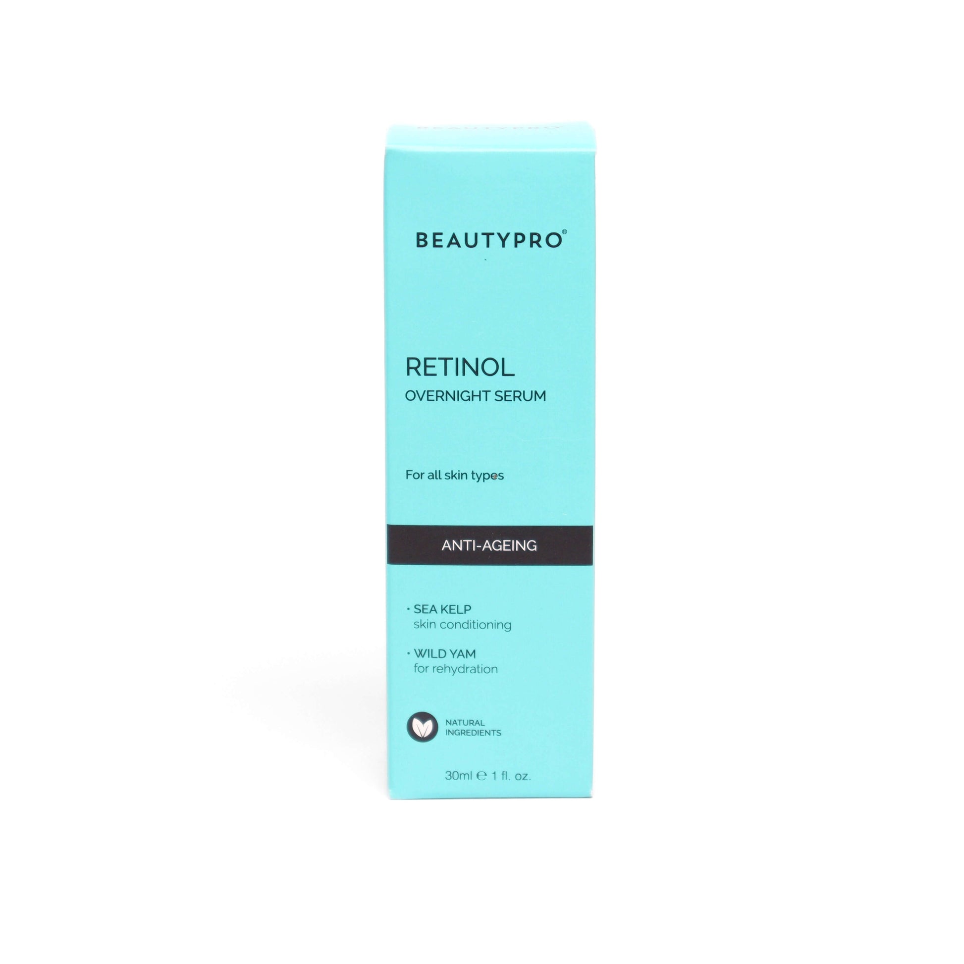 BeautyPro Retinol Anti-Aging Overnight Face Serum for smoother, youthful skin with natural, eco-friendly ingredients. Ideal for sustainable beauty routines and cruelty-free anti-aging care