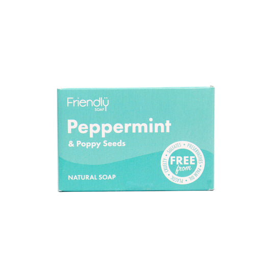 Natural, Zero-Waste Peppermint & Poppy Seed Exfoliating Soap for Smooth, Revitalised Skin. Discover sustainable beauty brands with Eco Skincare.