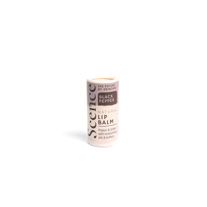 Plastic-free Black Pepper Lip Balm with a subtle spicy warmth. Discover our wide range of sustainable beauty brands at Eco Skincare.